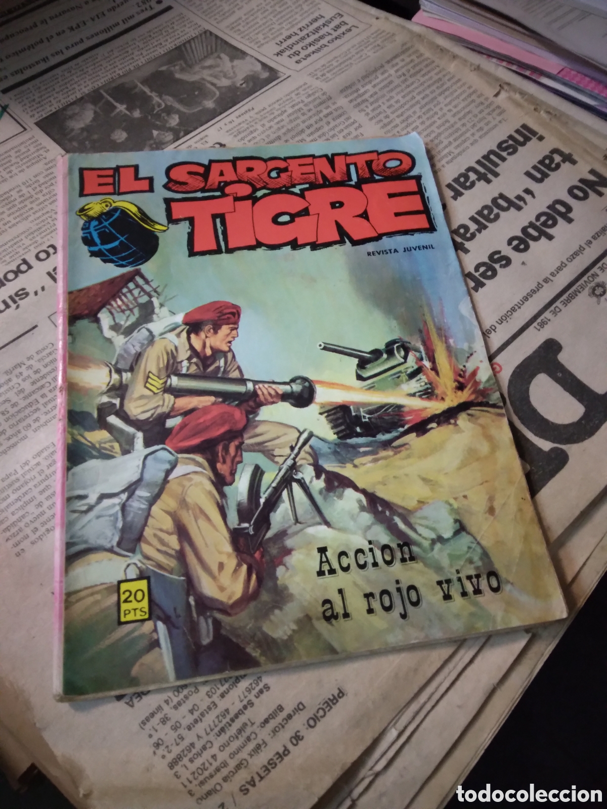 C&oacute;mics: El sargento tigre, 20 pesetas, numero 66 - Foto 1