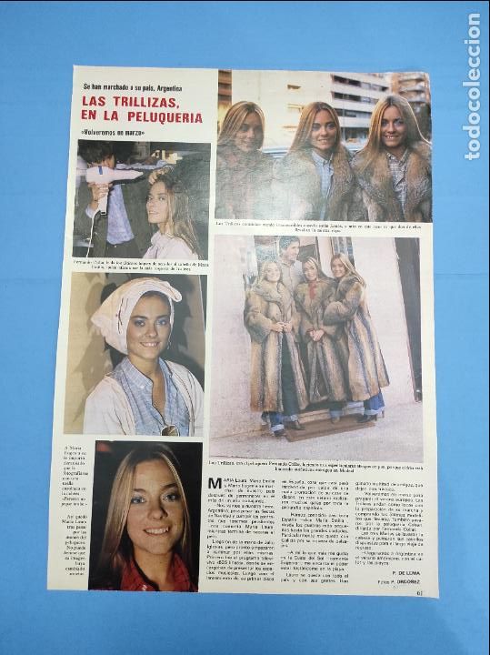 C&oacute;mics: RECORTE CLIPPING DE LAS TRILLIZAS DE ARGENTINA - Foto 1