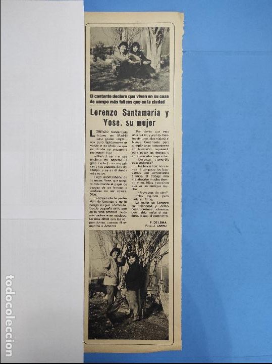 C&oacute;mics: RECORTE CLIPPING DE LORENZO SANTAMARIA - Foto 1