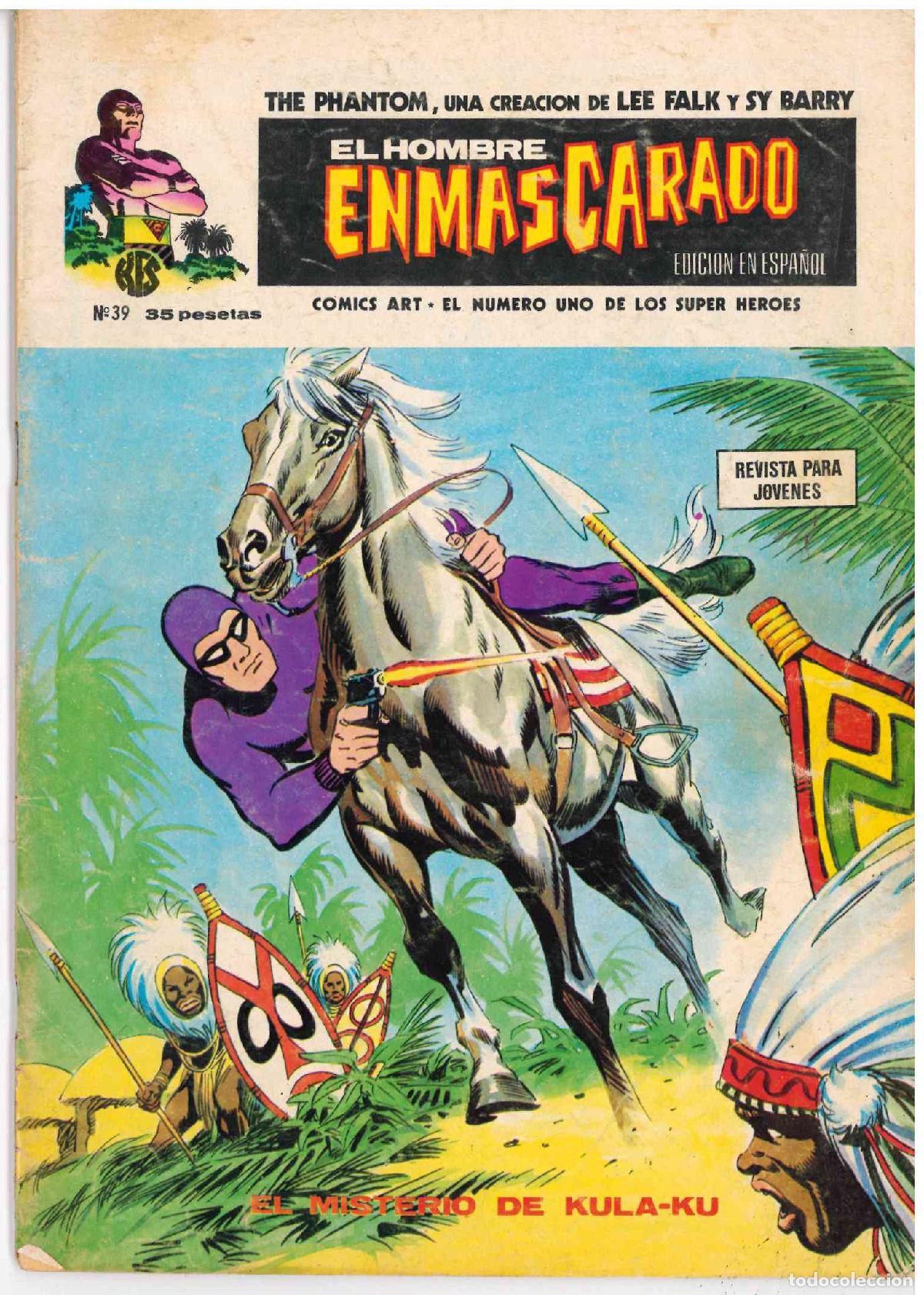 C&oacute;mics: El Hombre Enmascarado. V&eacute;rtice 1973. N&ordm; 39 - Foto 1