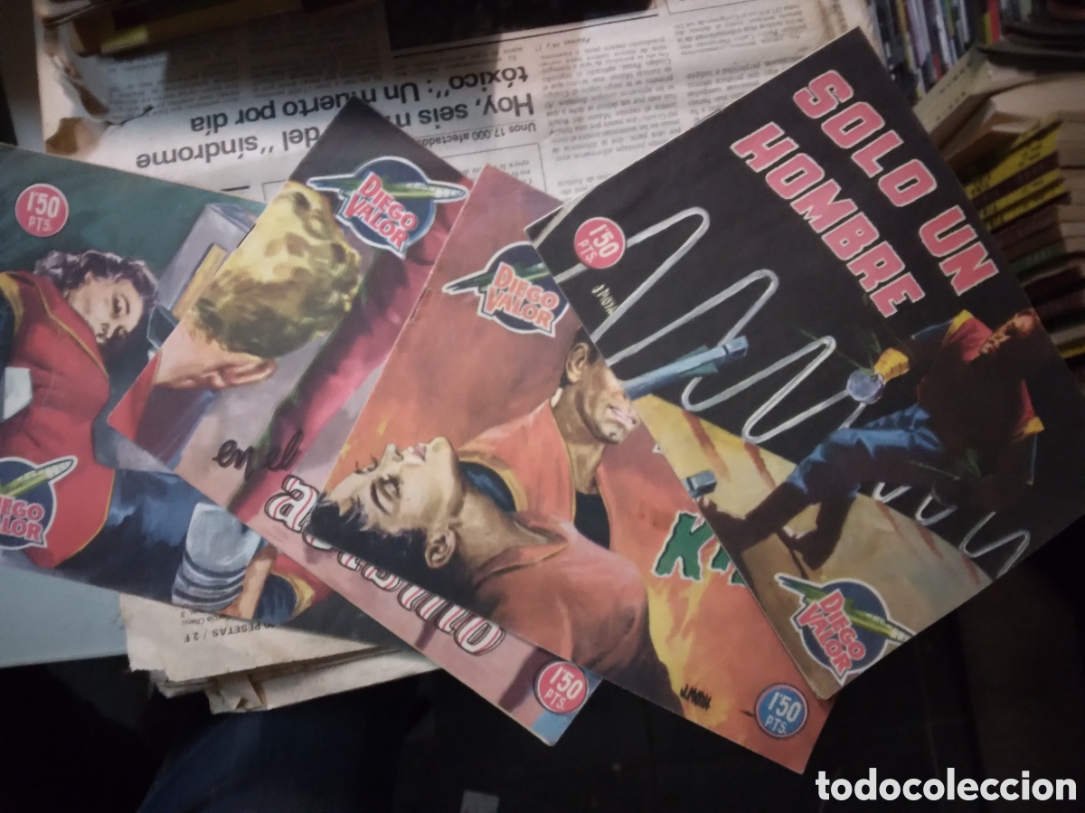 C&oacute;mics: Diego Valor , J. Moya, Ediciones Cid, 1957, n&uacute;meros 28,24,27,26 - Foto 2