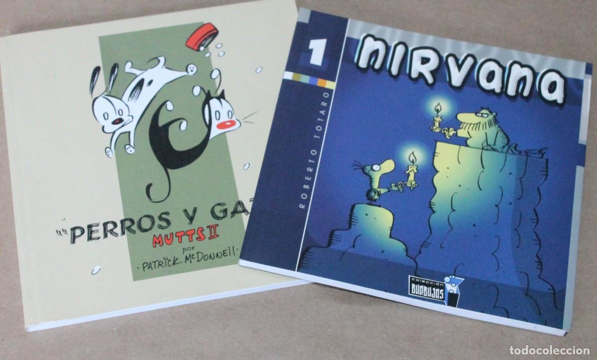 C&oacute;mics: 2 ejemplares - PERROS Y GATOS (MUTTS II) DEV&Iacute;R 2003 - NIRVANA 1 DOLMEN 2006 - Como NUEVOS - Foto 1