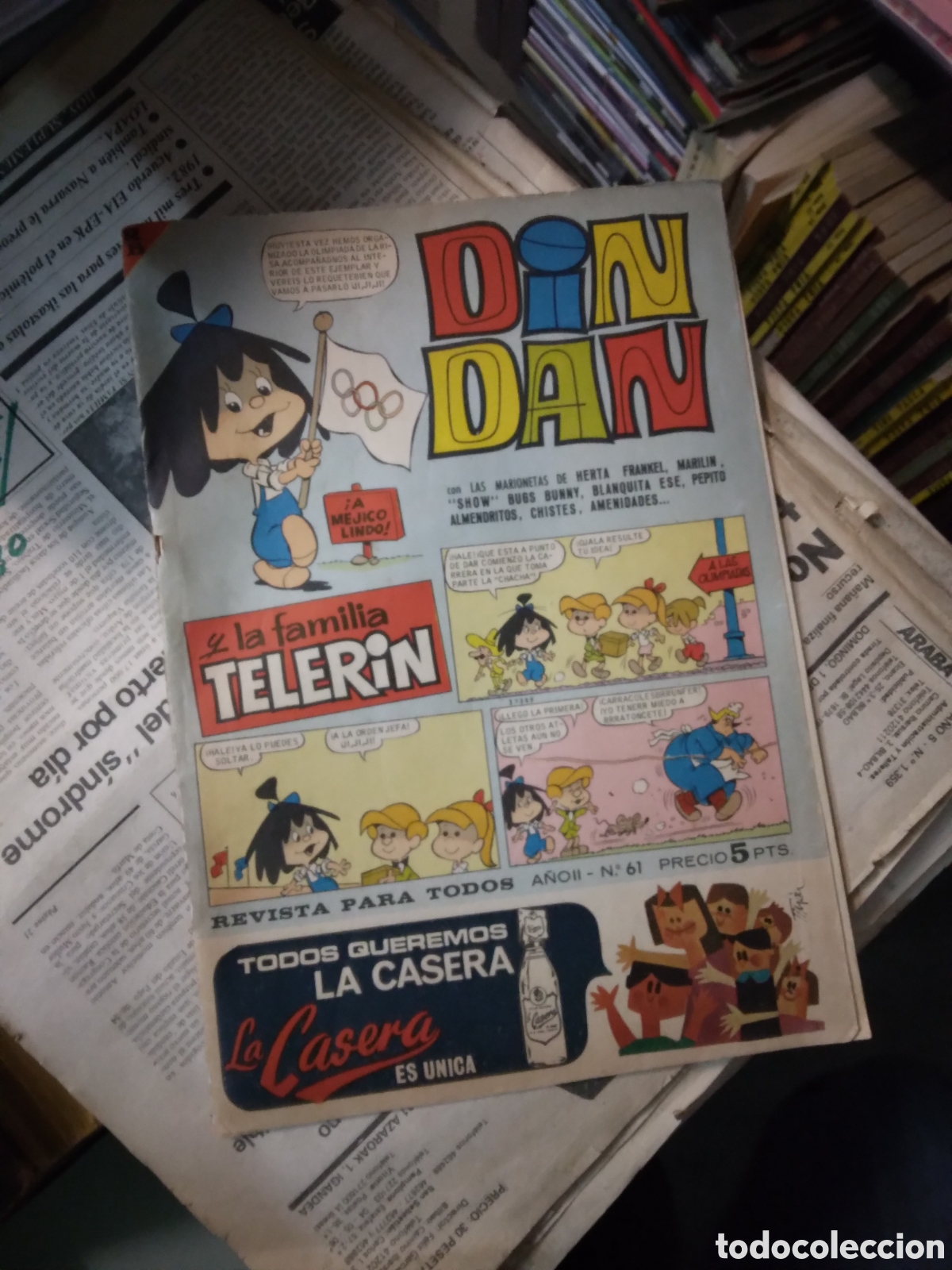 C&oacute;mics: Din Dan, a&ntilde;o II, numero 61, 5 pesetas - Foto 1