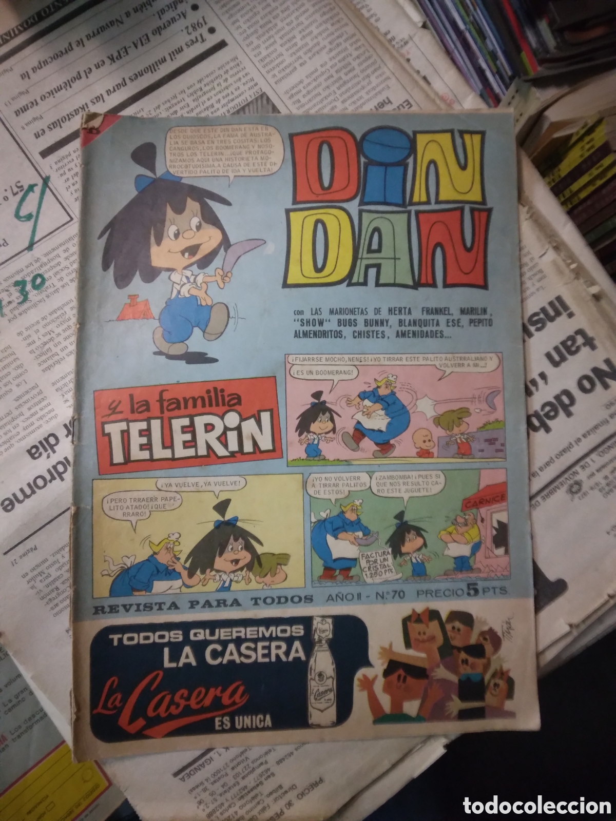 C&oacute;mics: Din Dan, a&ntilde;o II, numero 70, 5 pesetas - Foto 1