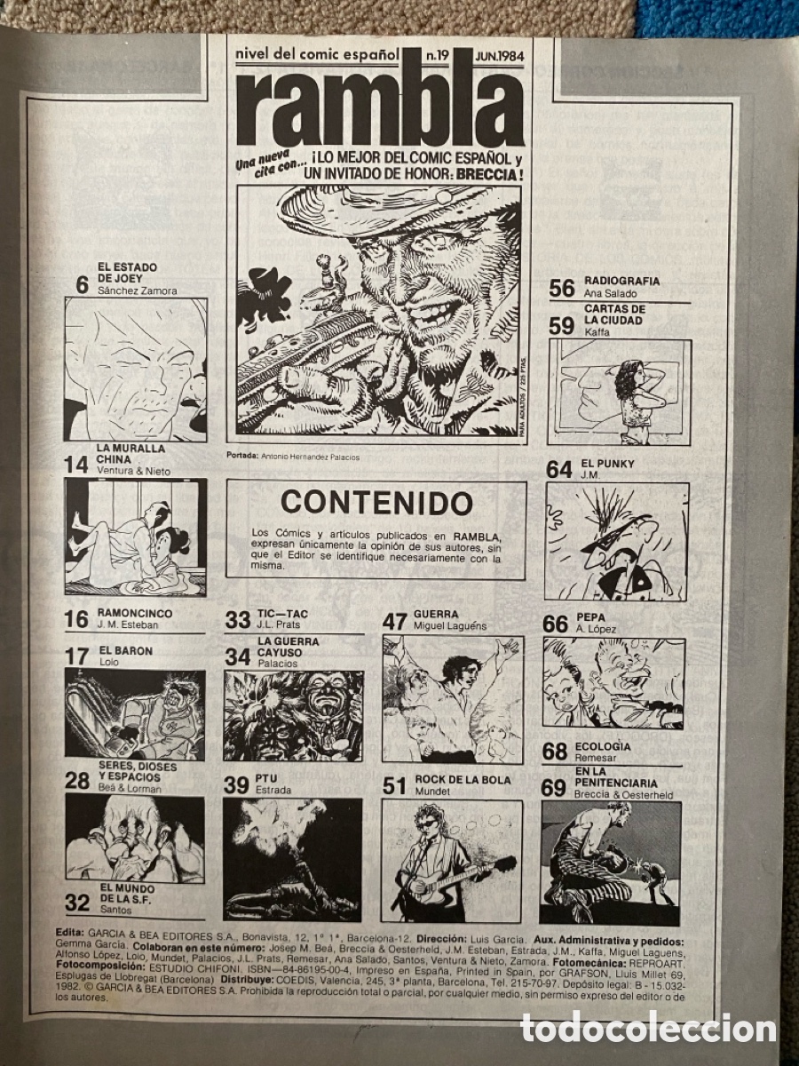 C&oacute;mics: rambla n&uacute;mero 19 C&Oacute;MIC 06.1984 - Foto 2