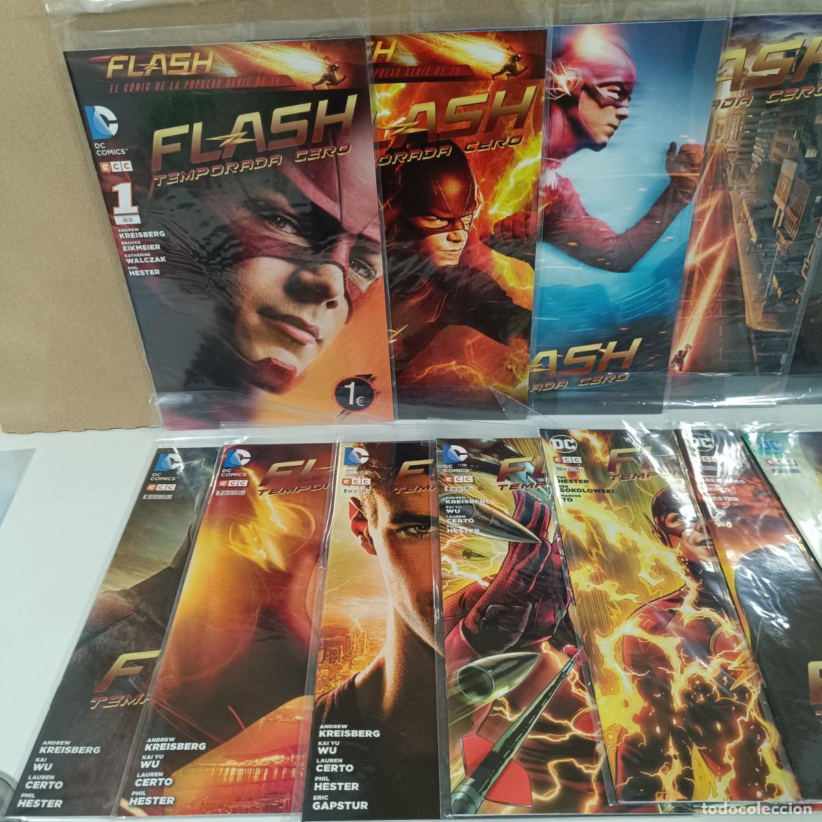 C&oacute;mics: DE KIOSKO - FLASH - TEMPORADA CERO COMPLETA - 12 EJEMPLARES - ECC / DC COMICS con bolsas protectoras - Foto 2