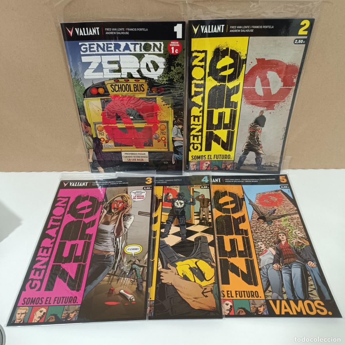 C&oacute;mics: GENERATION ZERO DEL 1 AL 5 VALIANT CON BOLSAS PROTECTORAS - Foto 1