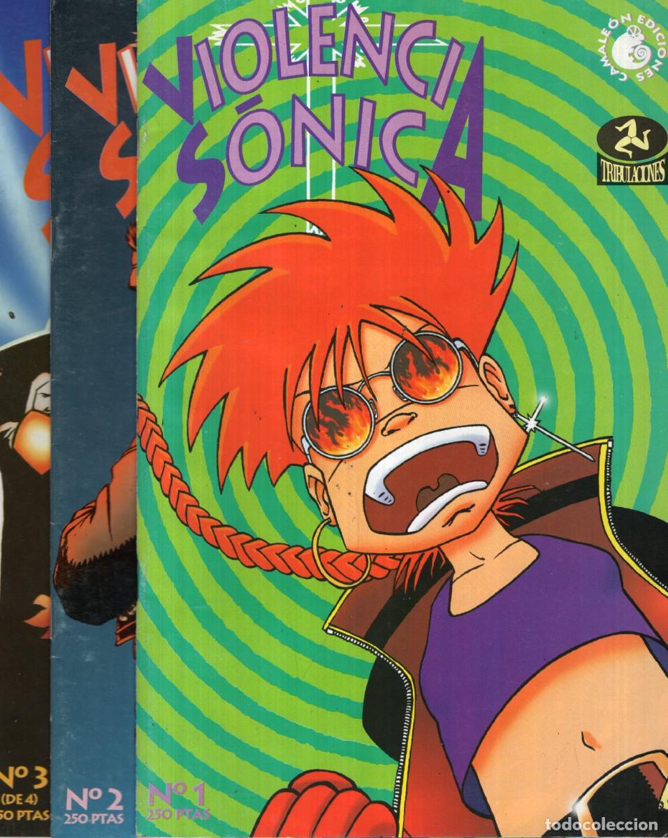 Comics: VIOLENCIA SONICA CASI COMPLETA N&ordm; 1 AL 3 (DE 4) CAMALEON ED. - BUEN ESTADO