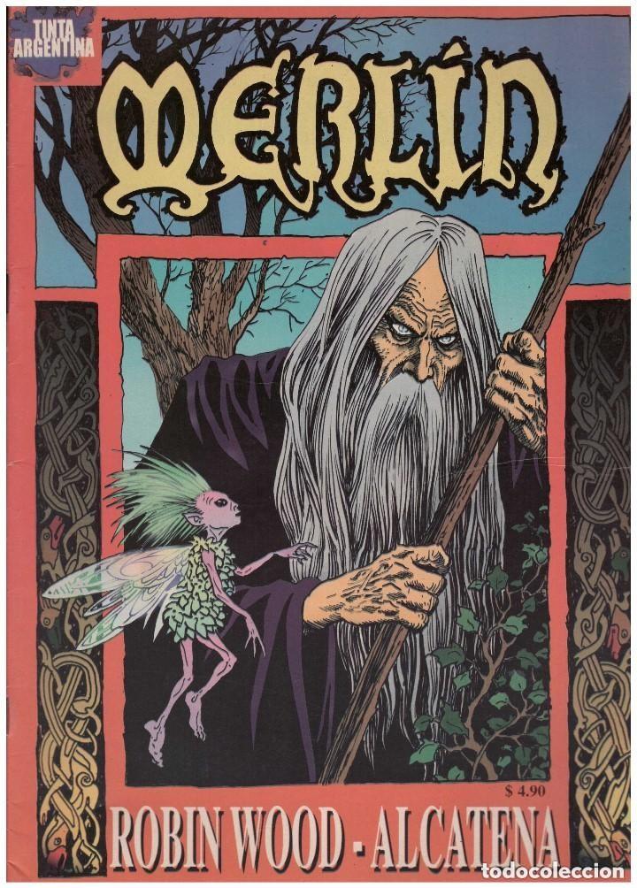 C&oacute;mics: ROBIN WOOD ALCATENA MERLIN. ALBUM EN FORMATO GRAPA 28 X 20 cm. 48 paginas