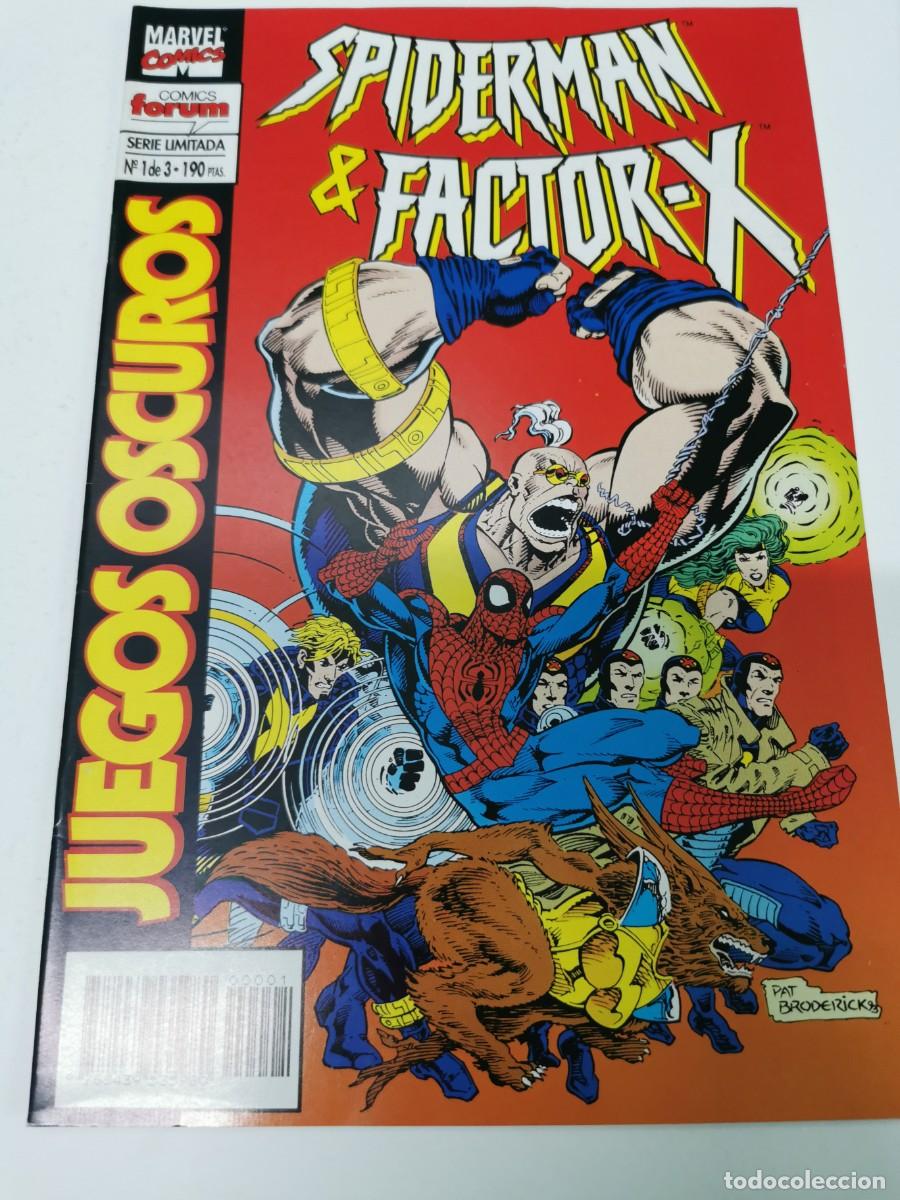 C&oacute;mics: COMIC SPIDERMAN FACTOR X JUEGOS OSCUROS FORUM SERIE LIMITADA DE 3 N&Uacute;MEROS - Foto 2