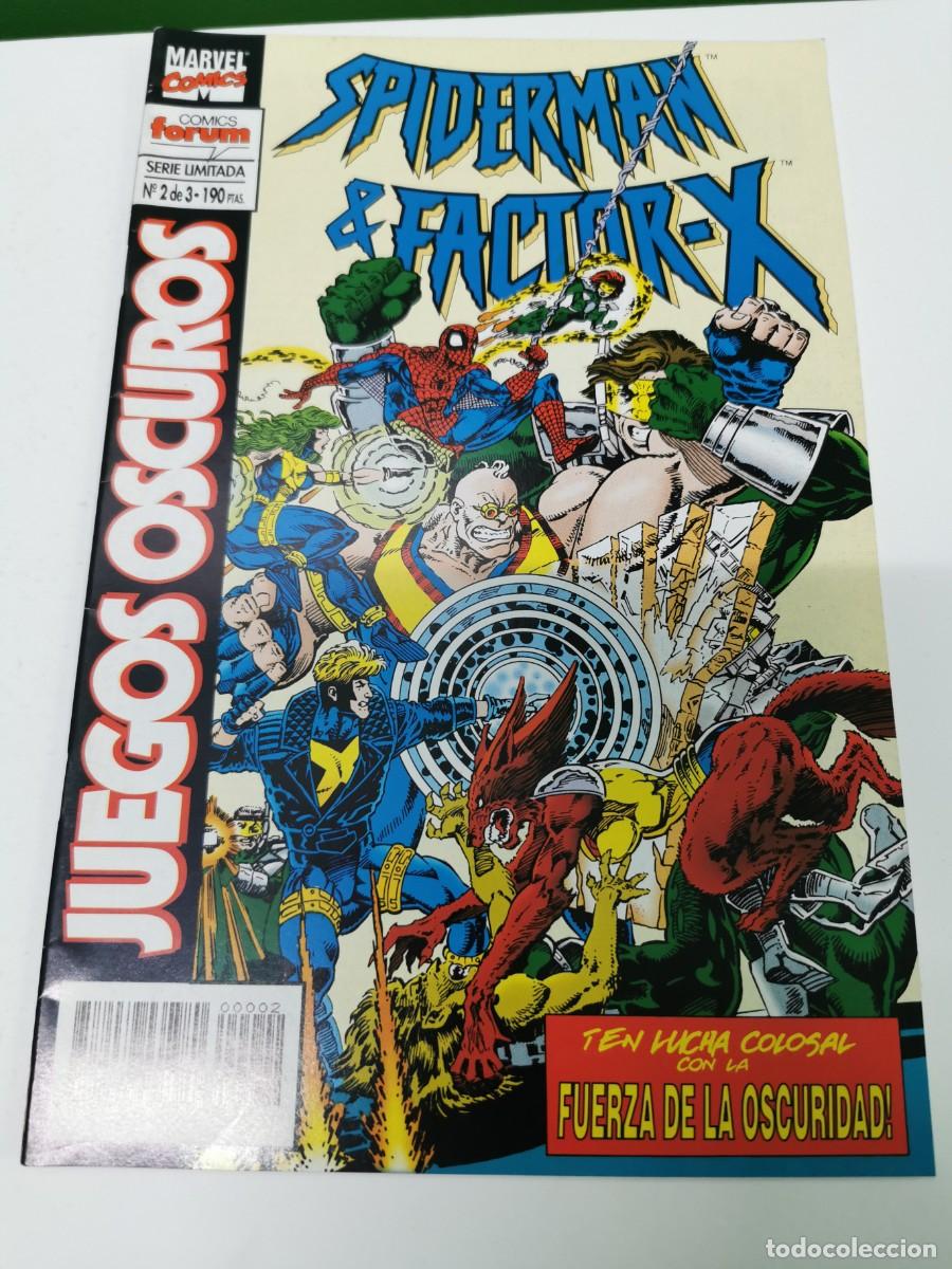 C&oacute;mics: COMIC SPIDERMAN FACTOR X JUEGOS OSCUROS FORUM SERIE LIMITADA DE 3 N&Uacute;MEROS - Foto 3
