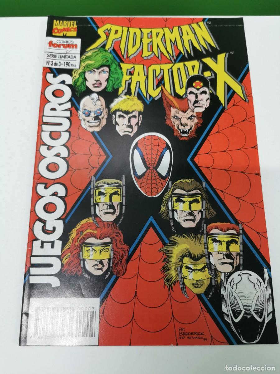 C&oacute;mics: COMIC SPIDERMAN FACTOR X JUEGOS OSCUROS FORUM SERIE LIMITADA DE 3 N&Uacute;MEROS - Foto 4