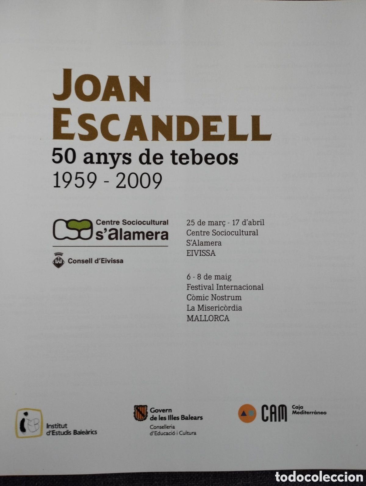 C&oacute;mics: JOAN ESCANDELL. 50 ANYS DE TEBEOS. 1959 - 2009 - Foto 2