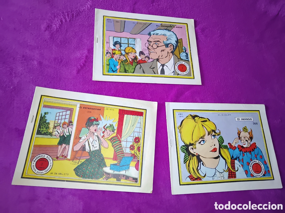 Fumetti: LOTE DE 3 COMICS 1970 GARDENIA AZUL N&ordm; 266, 276 Y 286 , 2 PTAS