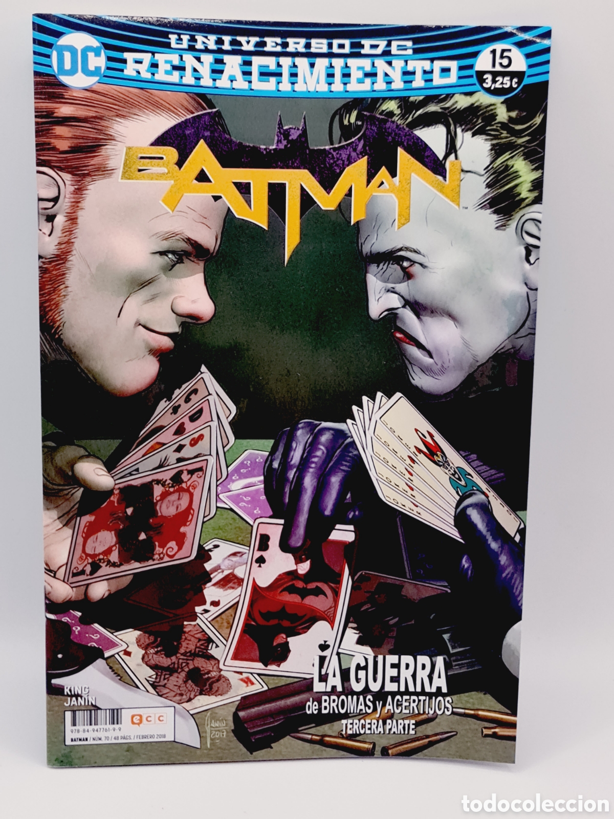 C&oacute;mics: DE KIOSCO BATMAN RENACIMIENTO 15 LA GUERRA DE BROMAS Y ACERTIJOS UNIVERSO DC ECC - Foto 1