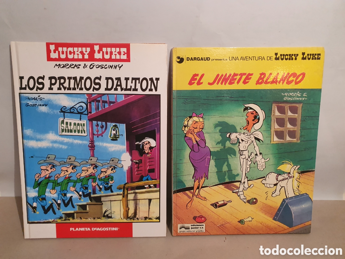 C&oacute;mics: LUCKY LUKE. 2 ALBUNES. LOS PRIMOS DALTON. EL JINETE BLANCO. - Foto 1
