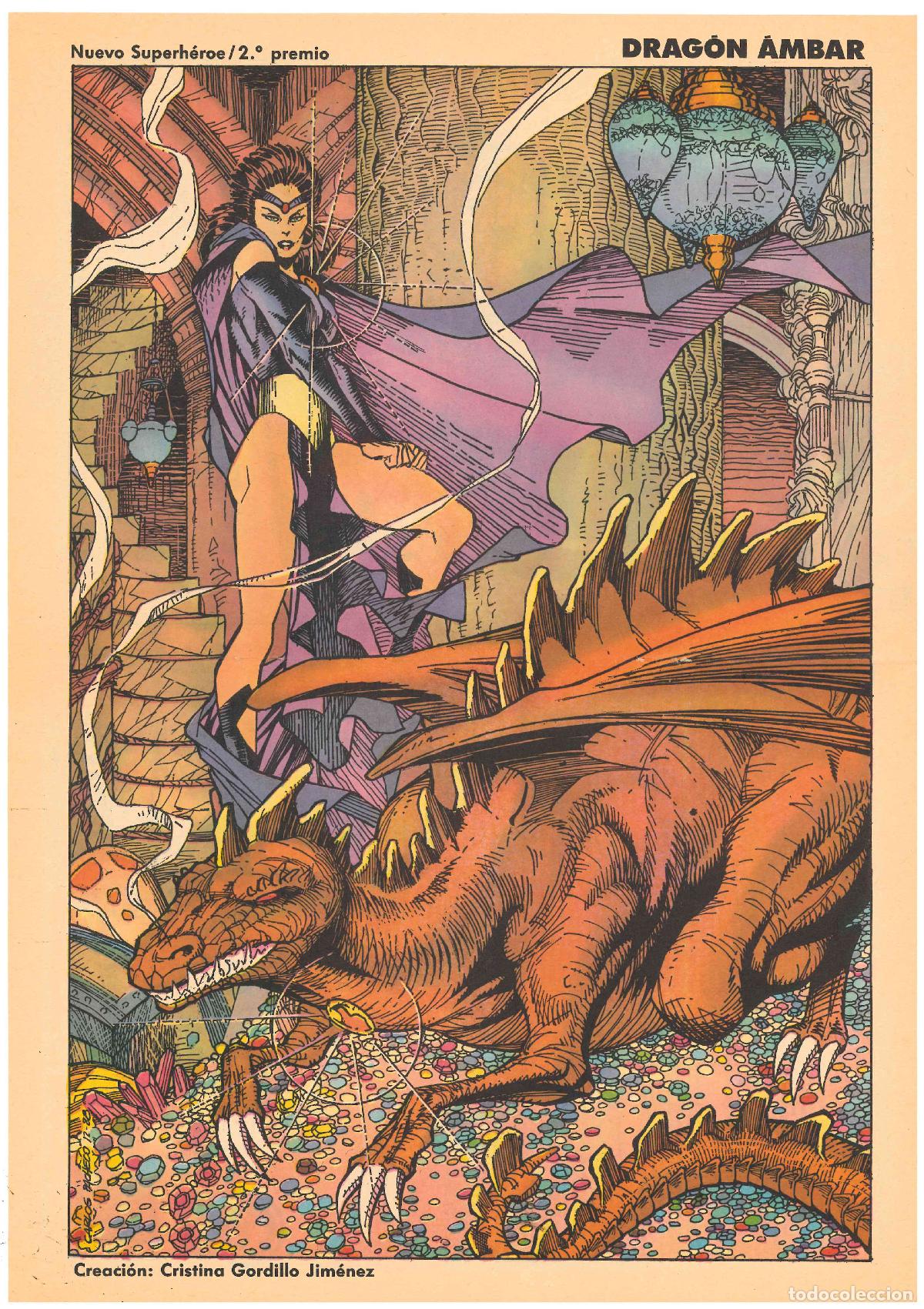 Comics : P&oacute;ster Marvel. DRAG&Oacute;N &Aacute;MBAR. Nuevo Superh&eacute;roe 2&ordm; Premio. Forum. Cristina Gordillo Jim&eacute;nez