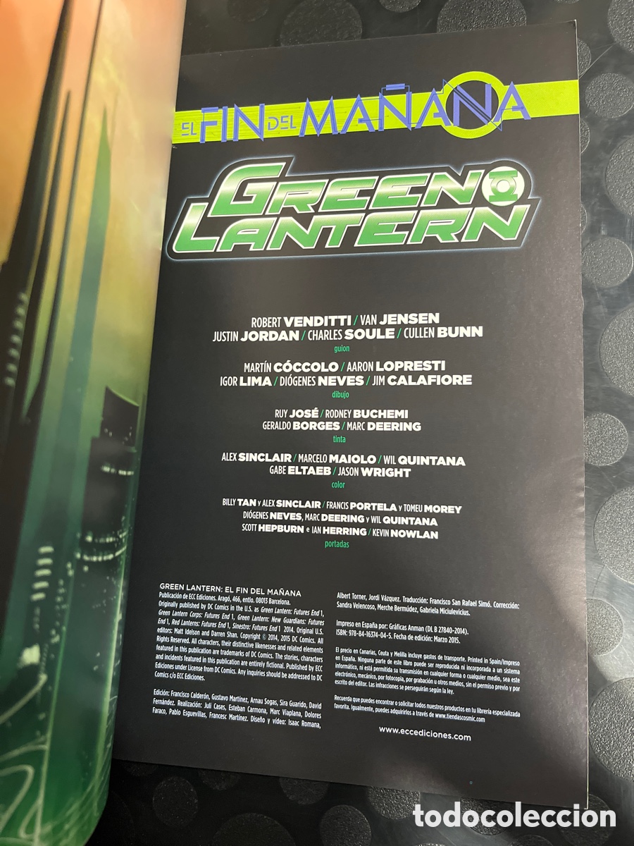 C&oacute;mics: GREEN LANTERN : EL FIN DEL MA&Ntilde;ANA LA PR&Oacute;XIMA VIDA ECC DC C&Oacute;MICS ( 2015 ) - Foto 3