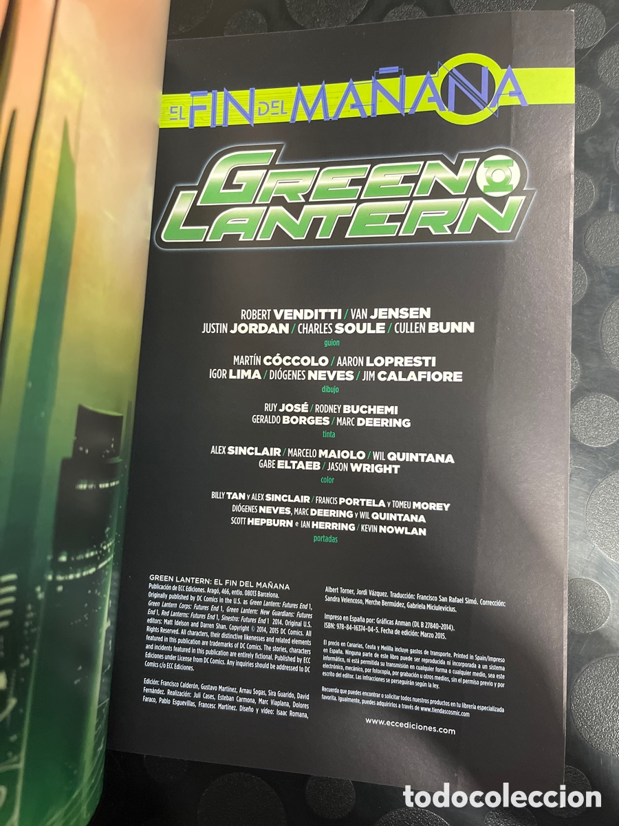 C&oacute;mics: GREEN LANTERN : EL FIN DEL MA&Ntilde;ANA LA PR&Oacute;XIMA VIDA ECC DC C&Oacute;MICS ( 2015 ) - Foto 3