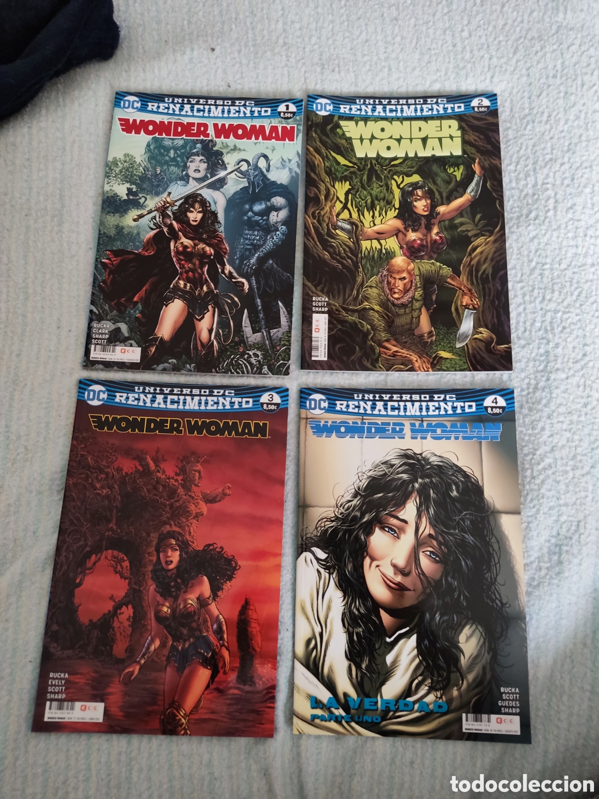 C&oacute;mics: Wonder Woman Renacimiento Tomos 1 a 4 R&uacute;stica - Foto 1
