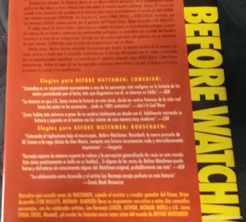 C&oacute;mics: Before Watchmen Comediante y Rorschach tomo de lujo - Foto 2