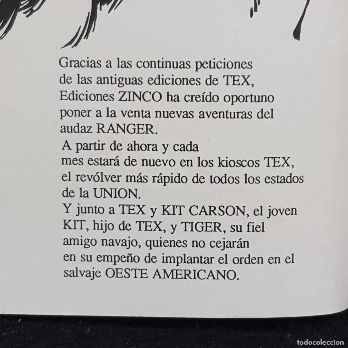 C&oacute;mics: TEX - EL ULTIMO ATRACO - EDICIONES ZINCO - NUM. 2 / 486 - Foto 3