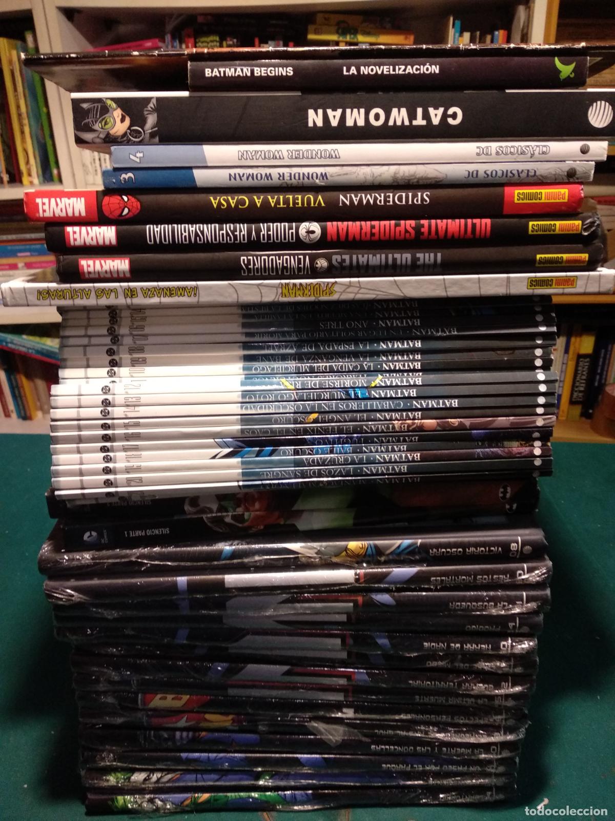 C&oacute;mics: LOTE DE 47 COMICS DE BATMAN-SPIDERMAN-VENGADORES-WONDER WOMAN-CAT WOMAN-MARVEL-DC... (VER FOTOS)