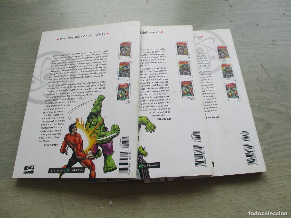 C&oacute;mics: EL INCREIBLE HULK- BIBLIOTECA EL MUNDO-3 COMICS-COMPLETA - Foto 2