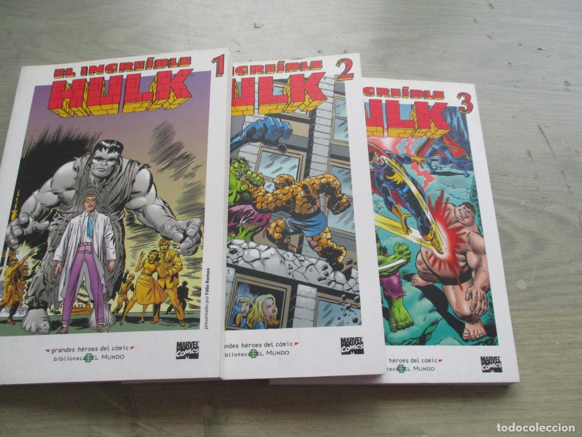 C&oacute;mics: EL INCREIBLE HULK- BIBLIOTECA EL MUNDO-3 COMICS-COMPLETA - Foto 1