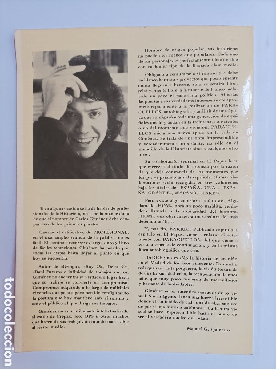 C&oacute;mics: BARRIO. GIM&Eacute;NEZ. PAPEL VIVO. DE LA TORRE. 1978. - Foto 2