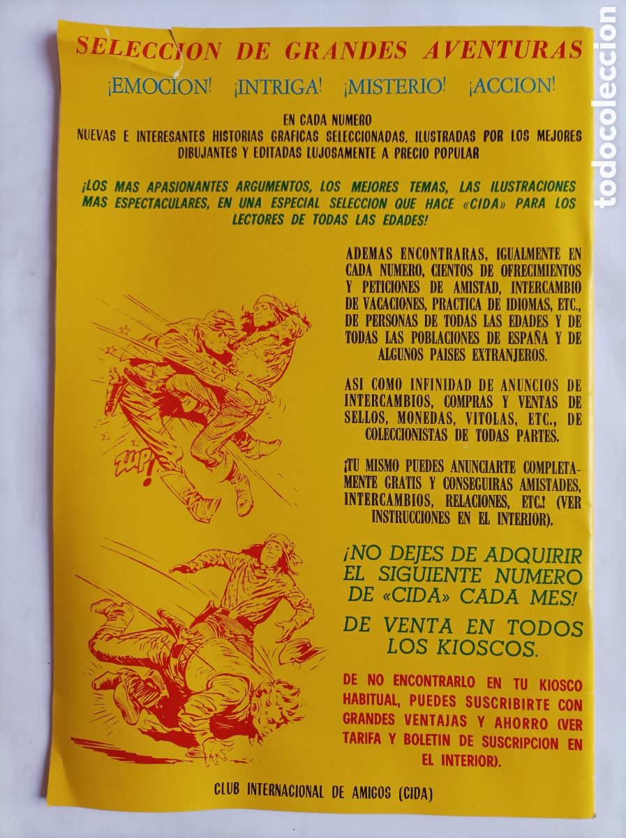 C&oacute;mics: CIDA. 3 N&Uacute;MEROS. 86, 87 y 88. CLUB INTERNACIONAL DE AMIGOS. - Foto 5
