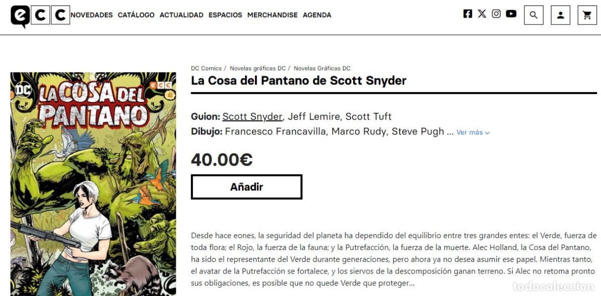 C&oacute;mics: LA COSA DEL PANTANO DE SCOTT SNYDER - ECC, a&ntilde;o 2016 - NUEVO (precintado) - Foto 3
