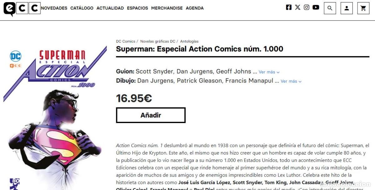 C&oacute;mics: SUPERMAN: ESPECIAL ACTION COMICS N&uacute;m. 1000 - ECC, 2018 -- NUEVO -- - Foto 3
