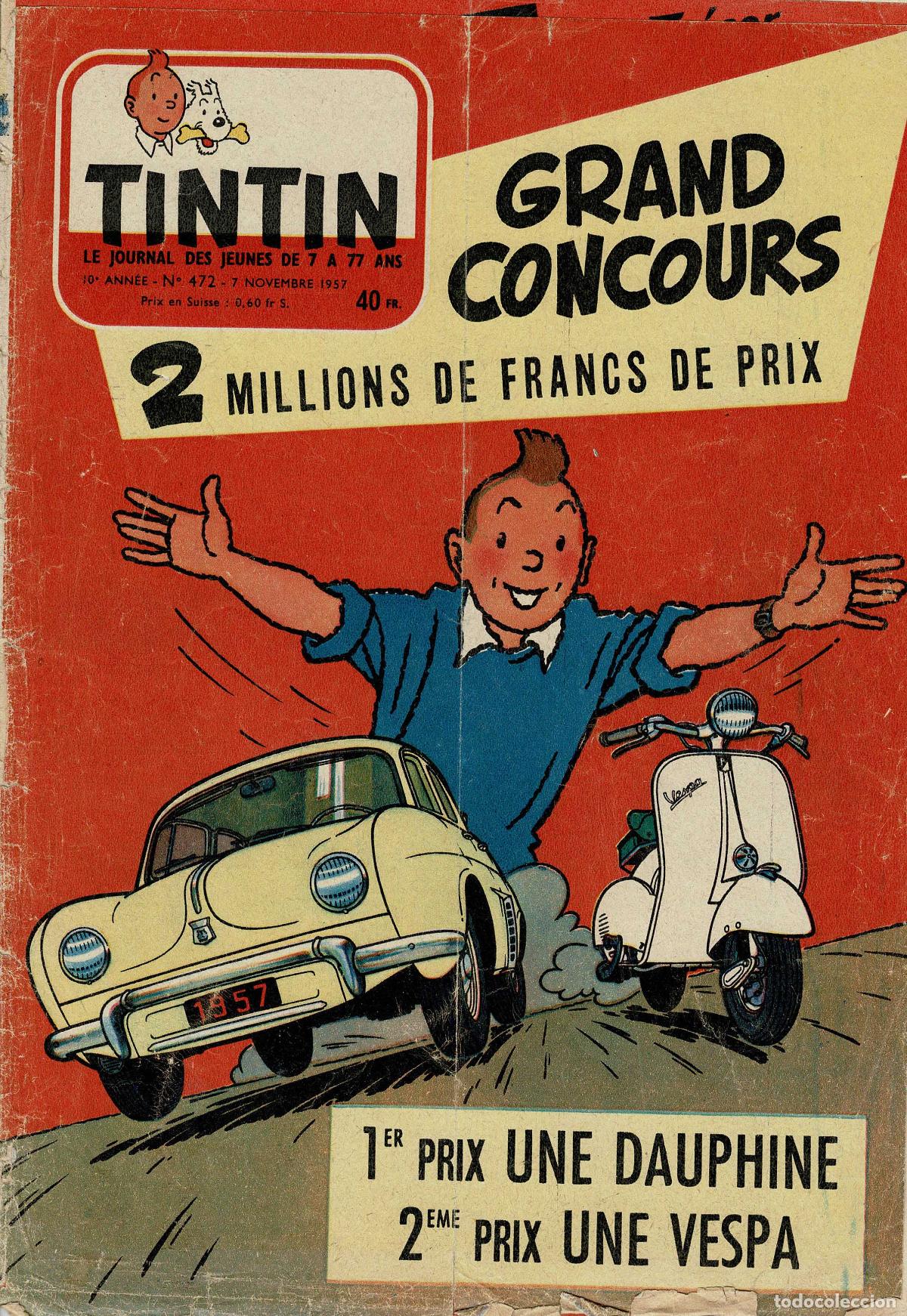 C&oacute;mics: Tintin n&uacute;mero 472,original.a;o 1957 - Foto 1