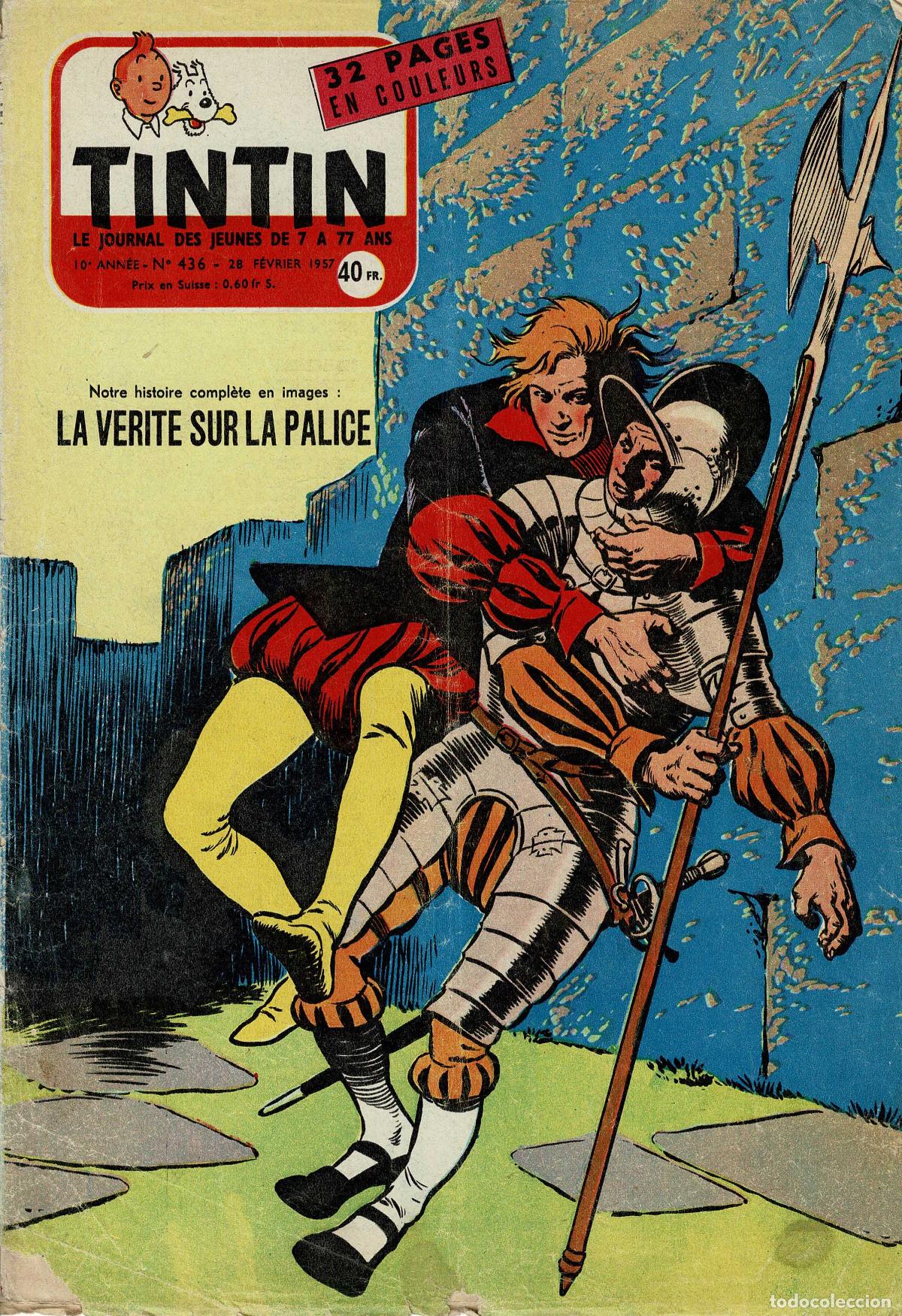 C&oacute;mics: Tintin n&uacute;mero 436,original a&ntilde;o 1957 - Foto 1