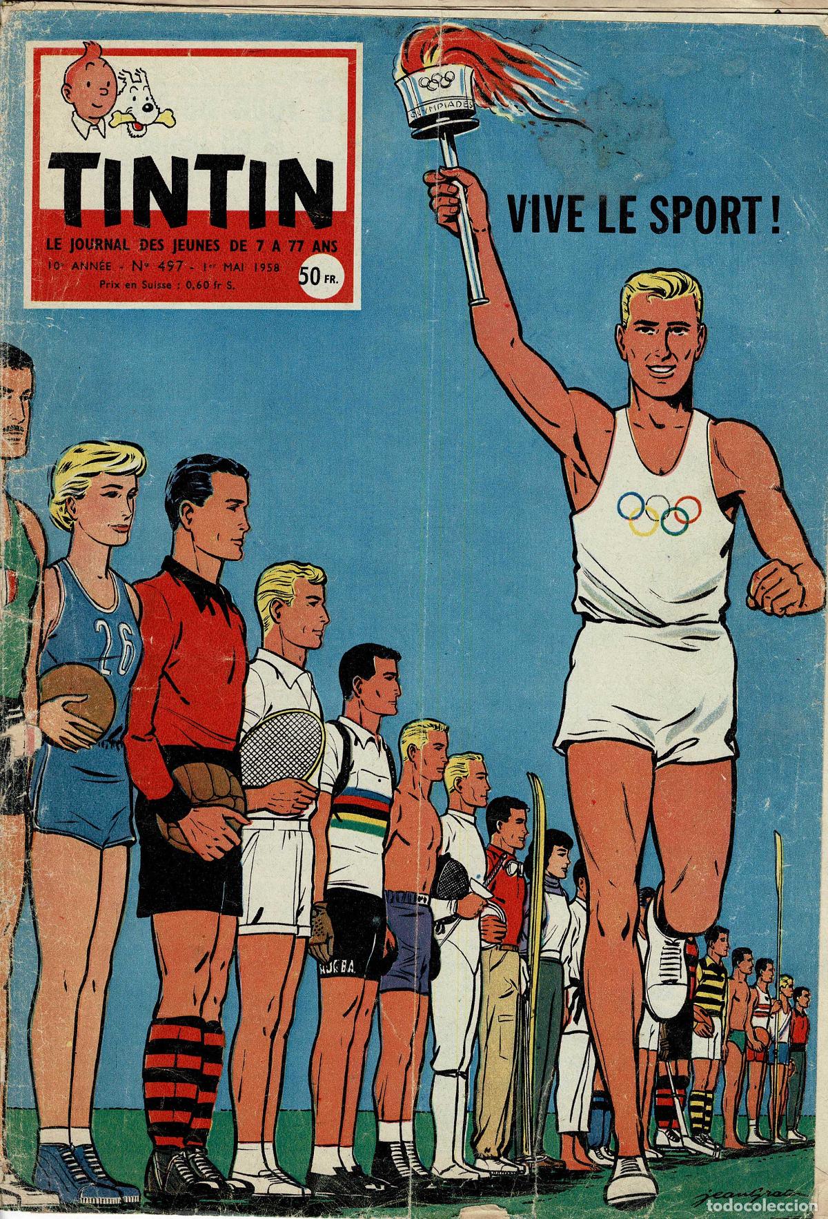 C&oacute;mics: Tintin n&uacute;mero 497,original a&ntilde;o 1958 - Foto 1