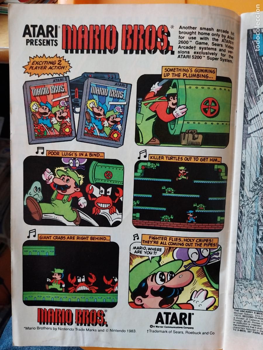 C&oacute;mics: UNCANNY X MEN MARVEL 1984 NOV 187 COMIC USADO BE INGLES - Foto 2
