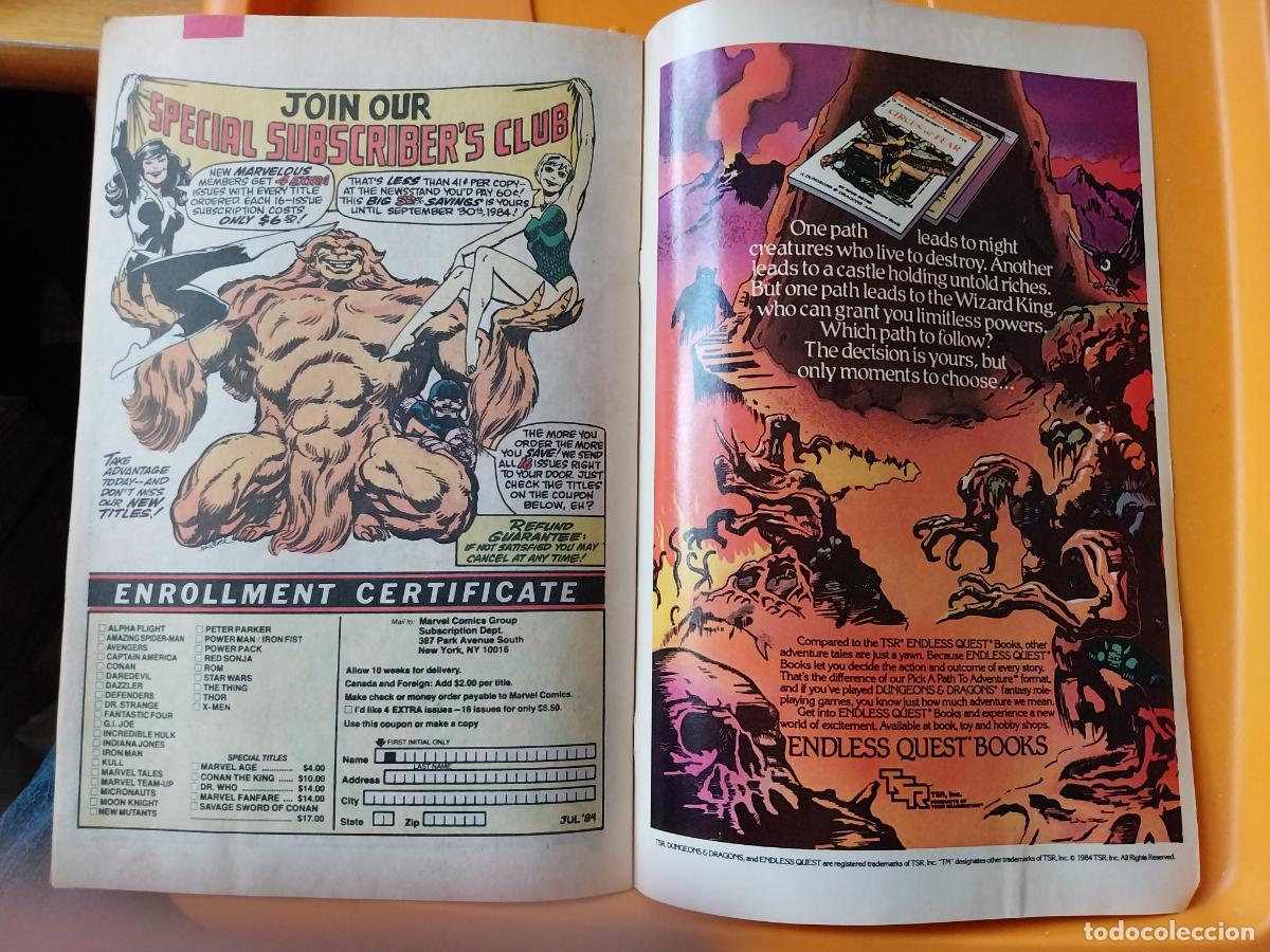 C&oacute;mics: UNCANNY X MEN MARVEL 1984 NOV 187 COMIC USADO BE INGLES - Foto 3