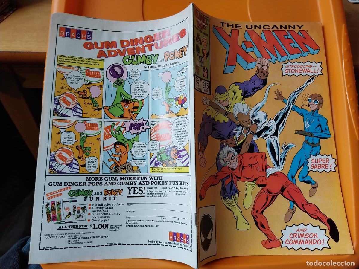 C&oacute;mics: UNCANNY X MEN MARVEL N&ordm; 215 1987 INGLES - Foto 2