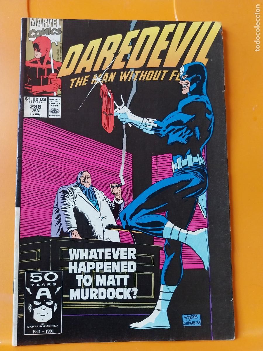 C&oacute;mics: DAREDEVIL MARVEL N&ordm; 288 1990 INGLES ORIGINAL - Foto 1