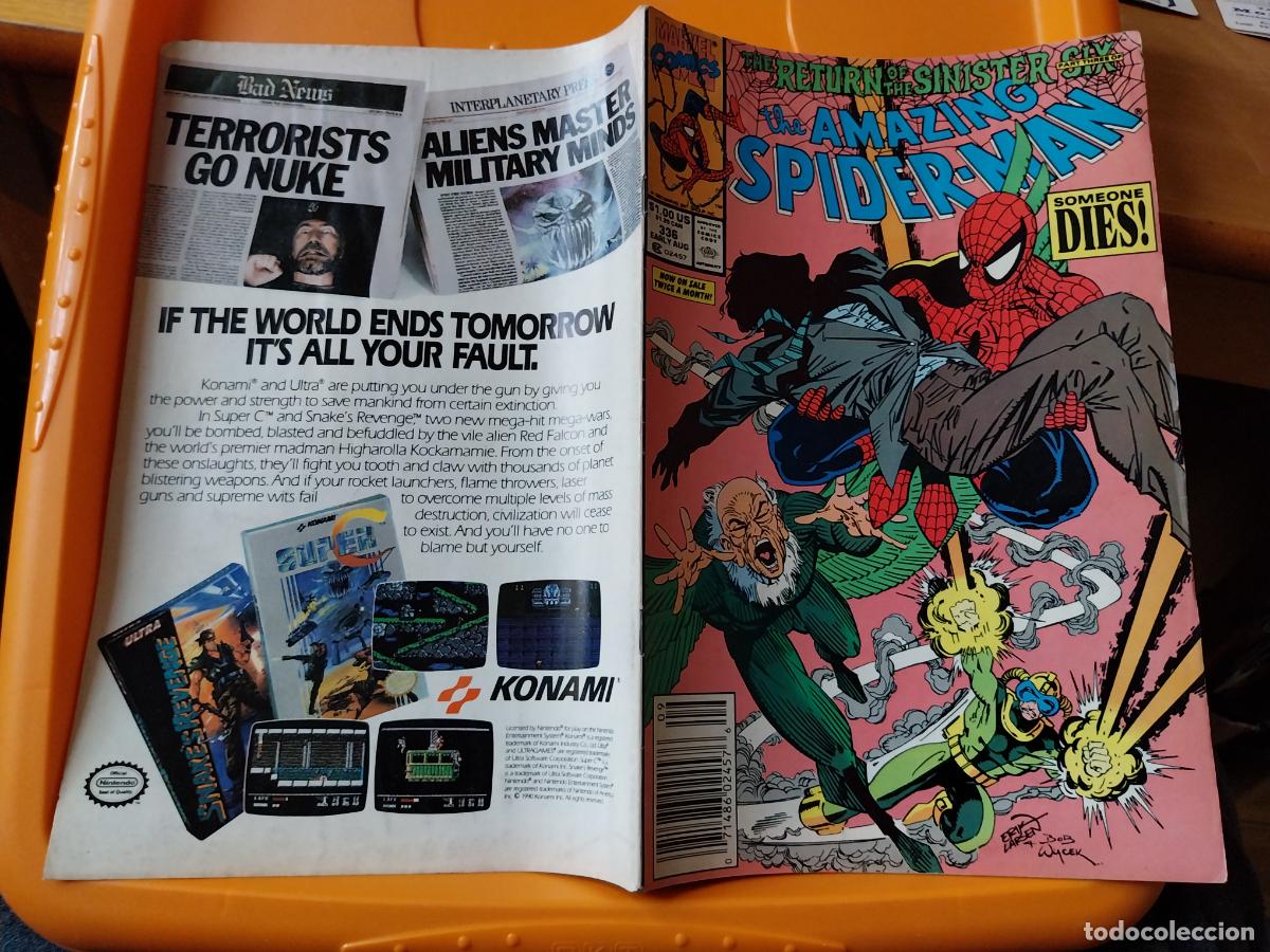C&oacute;mics: AMAZING SPIDER MAN MARVEL N&ordm; 336 1990 INGLES ORIGINAL - Foto 2