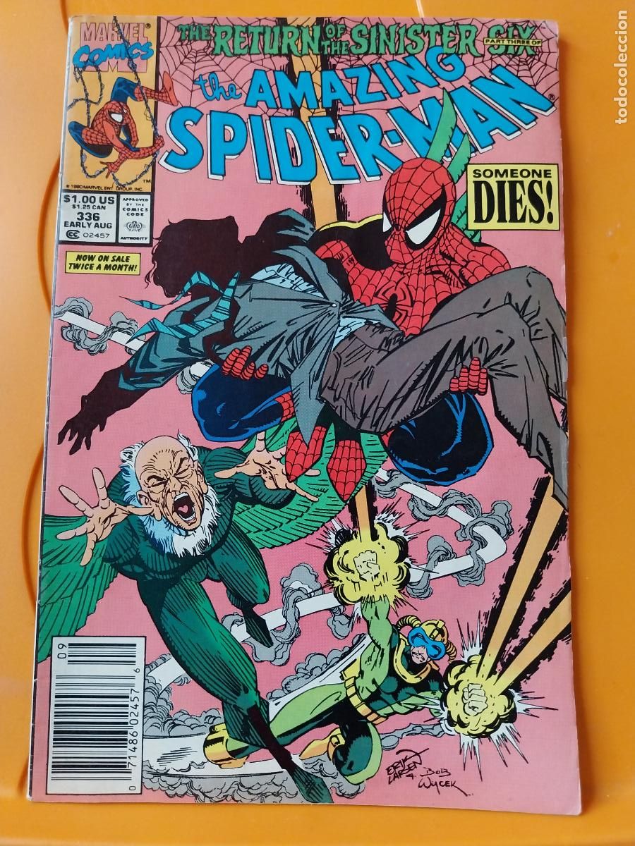 C&oacute;mics: AMAZING SPIDER MAN MARVEL N&ordm; 336 1990 INGLES ORIGINAL - Foto 1