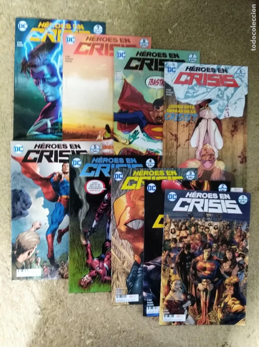 C&oacute;mics: Heroes en crisis.Completa 9 comics.DC.ECC
