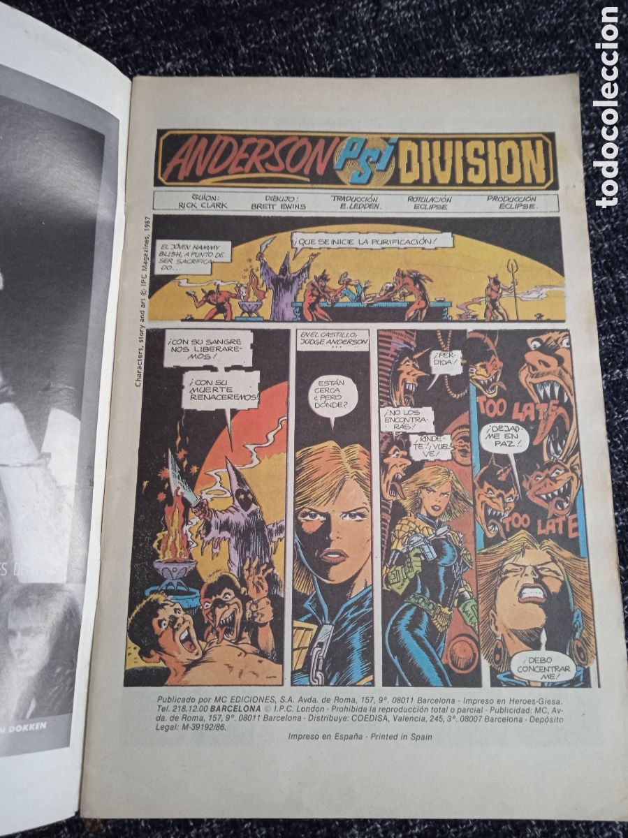 C&oacute;mics: 2000 AD - JUDGE ANDERSON N&ordm; 6 -edita : EDICIONES MC - Foto 2
