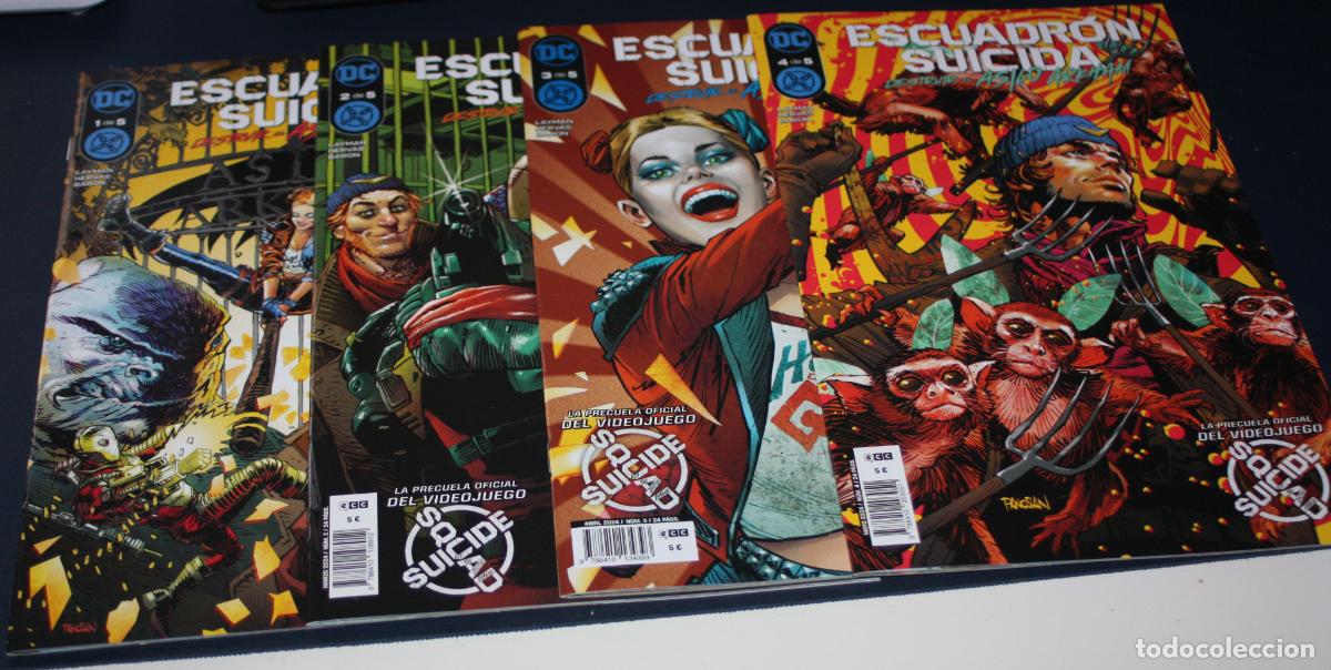 Comics : ESCUADRON SUICIDA : Destruir el ASILO ARKHAM .- n&ordm;s 01,02,03 y 04 ( de 5).- 20% descuento.MBE