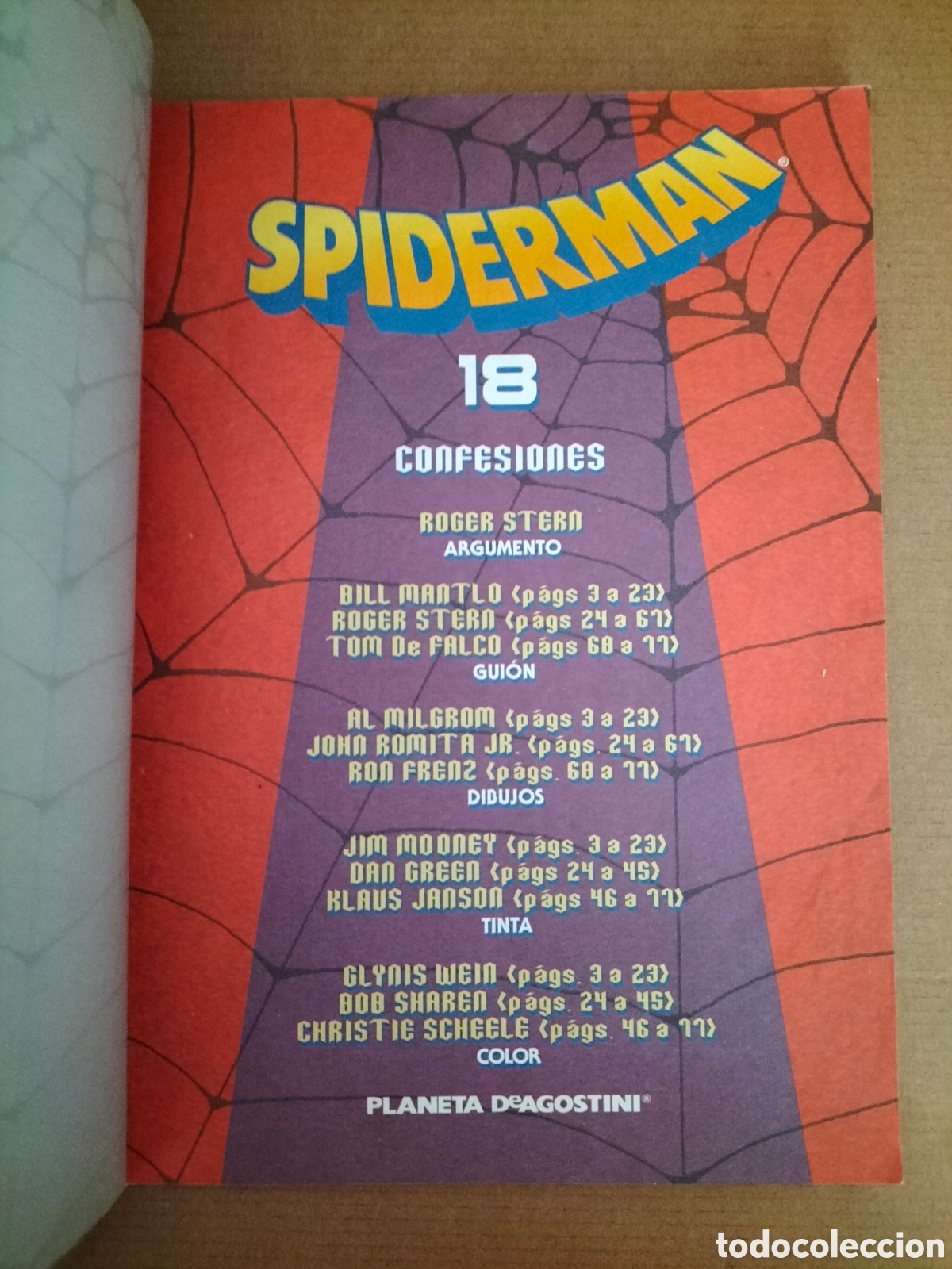 C&oacute;mics: Comic Confesiones. Coleccionable Spiderman n&deg; 18 (de 50). Roger Stern. Marvel comics. Libro - Foto 2