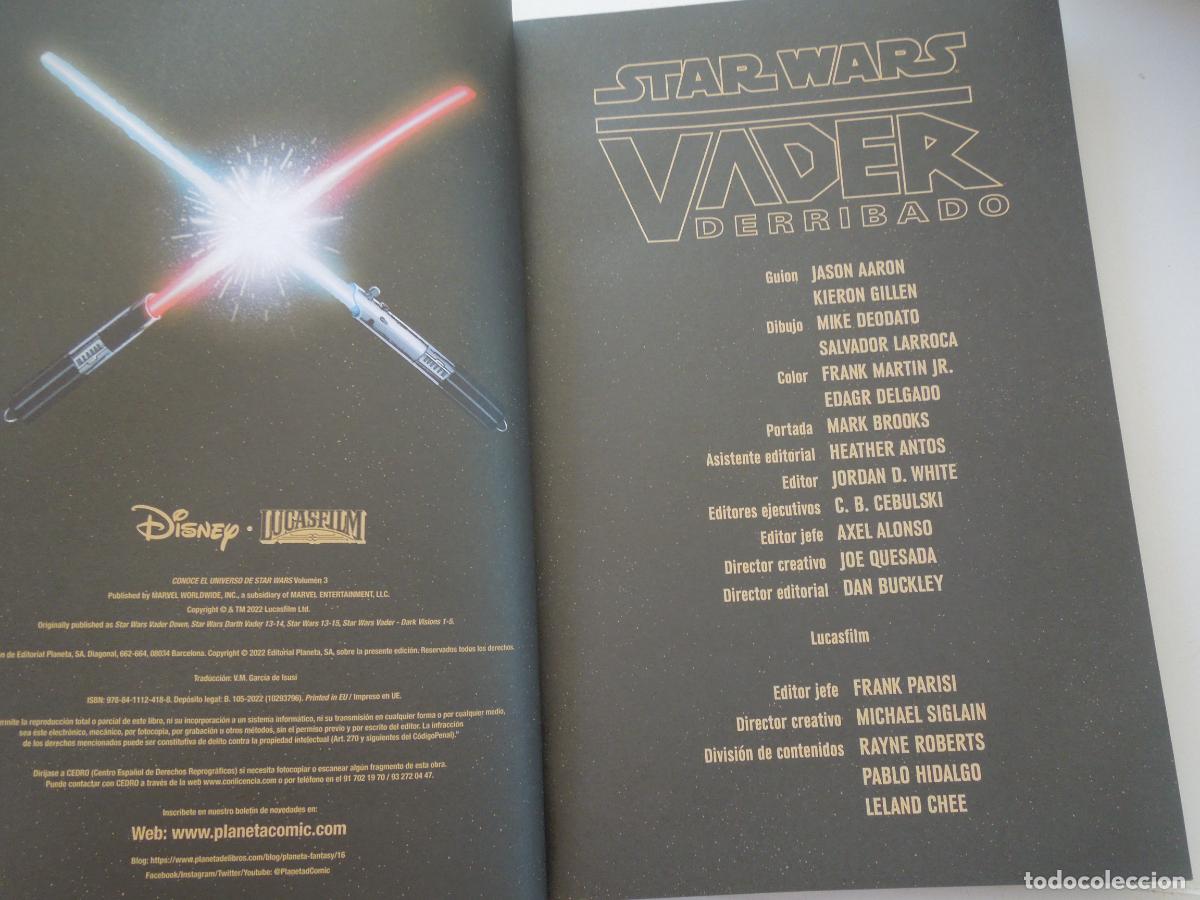 C&oacute;mics: STAR WARS , N&ordm; 3 - VADER DERRIBADO - PLANETA COMIC -2022 - Foto 3