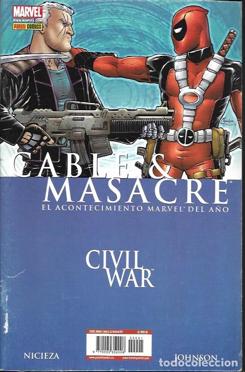 C&oacute;mics: Civil War. Cable & Masacre. Panini 2007 - Foto 1