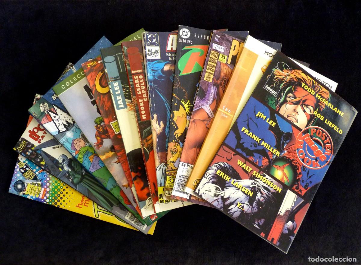 C&oacute;mics: LOTE DE 11 COMICS VARIADOS + CARPETA CON 6 POSTERS. VARIAS EDITORIALES - Foto 1