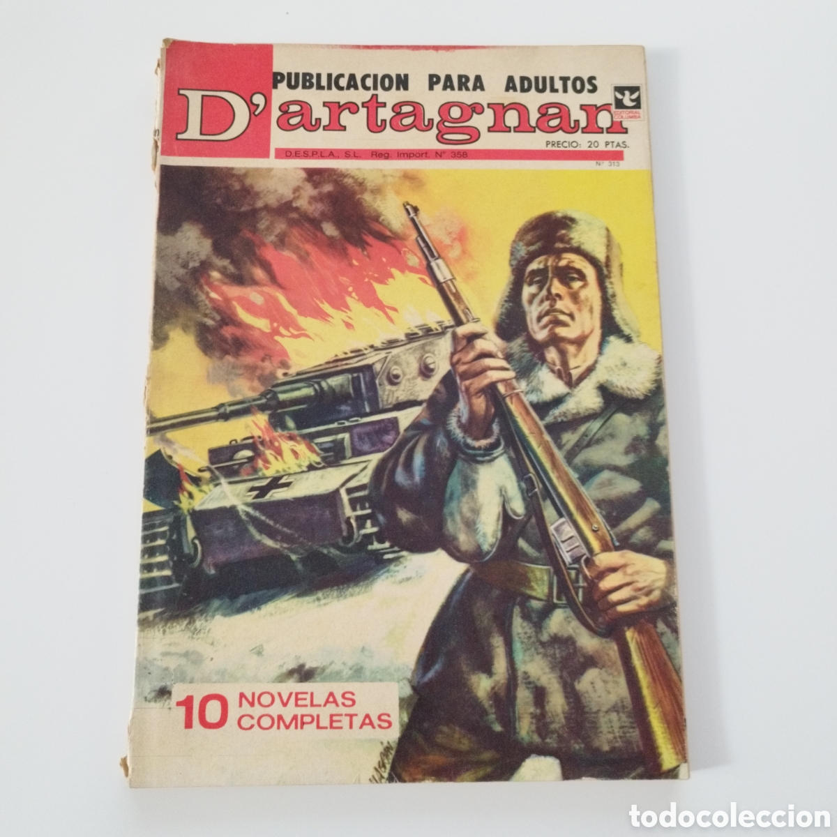 Comics: D'ARTAGNAN / # 313 / ED.COLUMBA / PUBLICACION PARA ADULTOS / 1957 /
